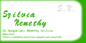 szilvia nemethy business card