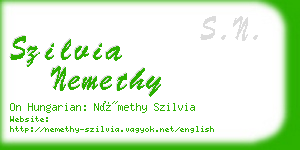 szilvia nemethy business card